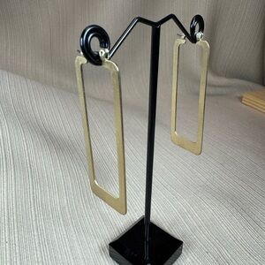 Gold Rectangular Hoop Earrings